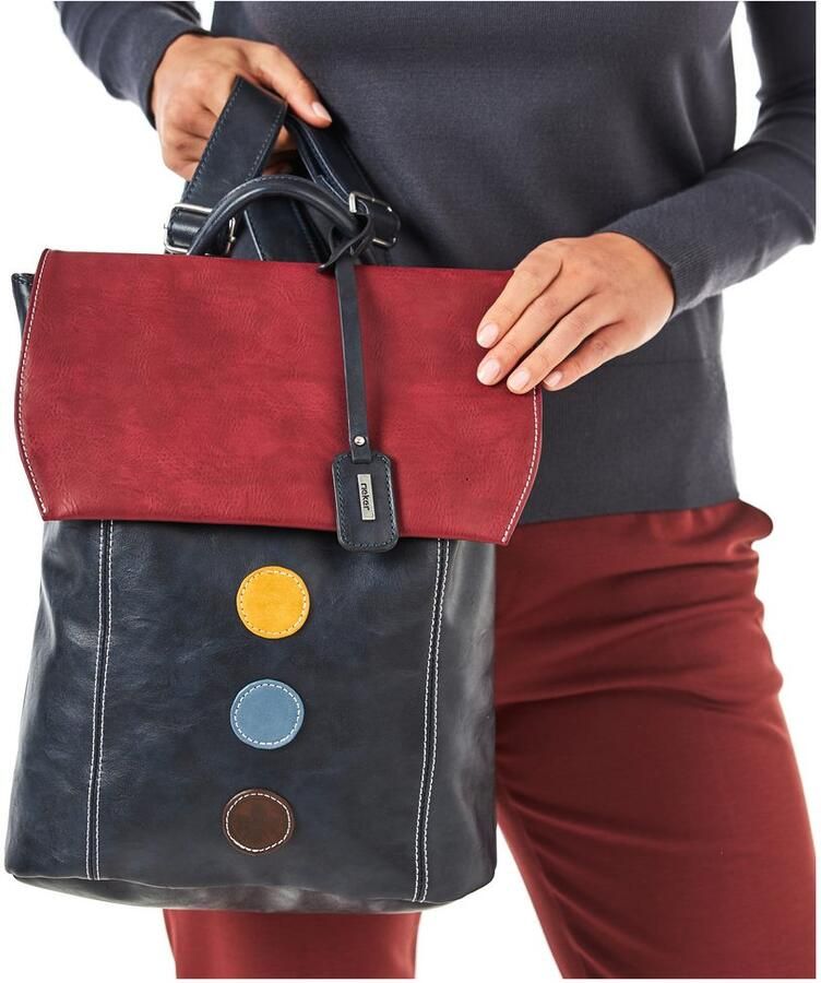 Rieker Rugzak Vrijetijdsrugzak shoppingrugzak met kleurrijke accenten - Foto 3