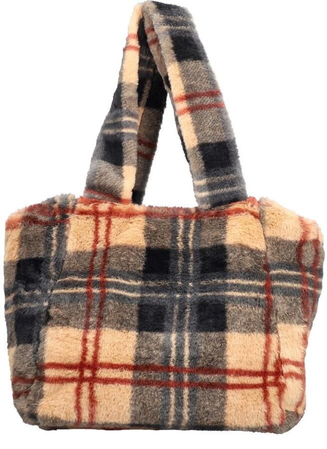 Rieker Shopper Schoudertas in modieuze ruitoptiek