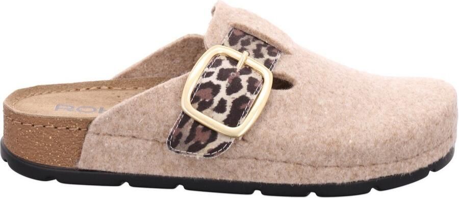 Rohde Pantoffels Soave Pantoffel slof clog huis-slipper met plateauzool