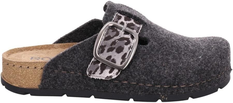 Rohde Pantoffels Soave Pantoffel slof clog huis-slipper met plateauzool