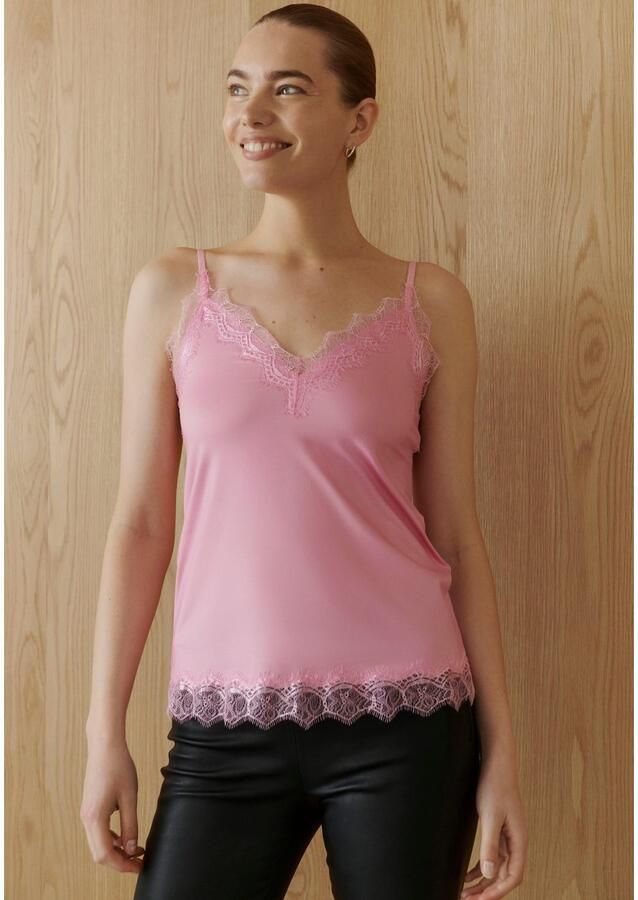 Rosemunde Hemd Billie Strap Top Vintage-kantenrand aan de halslijn en zoom vrouwelijk polyestermix - Foto 3