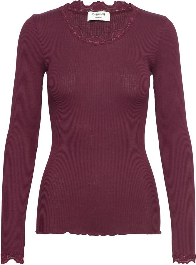 Rosemunde Longsleeve Babette silk shirt Lange mouw met kant vrouwelijk comfortabel Zijde- Katoenmix - Foto 2