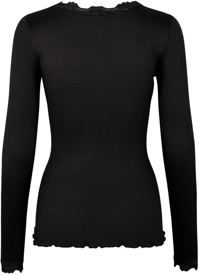 Rosemunde Longsleeve Babette silk shirt Lange mouw met kant vrouwelijk comfortabel Zijde- Katoenmix - Foto 6