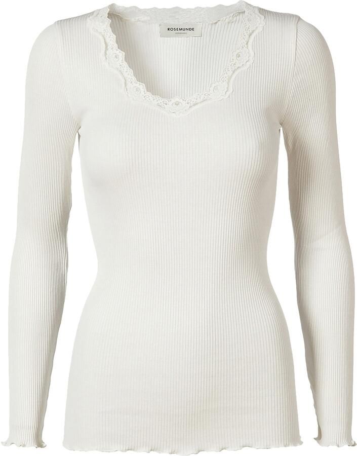 Rosemunde Shirt met lange mouwen Babette Silk Blouse Lange mouw met kant vrouwelijk comfortabel Zijde- Katoenmix - Foto 4