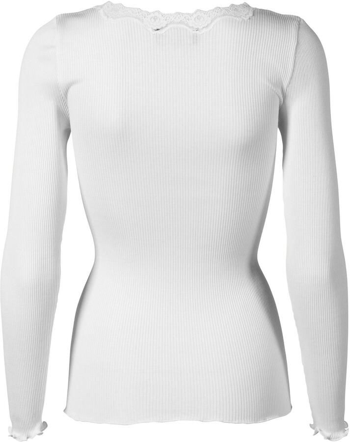 Rosemunde Shirt met lange mouwen Babette Silk Blouse Lange mouw met kant vrouwelijk comfortabel Zijde- Katoenmix - Foto 2
