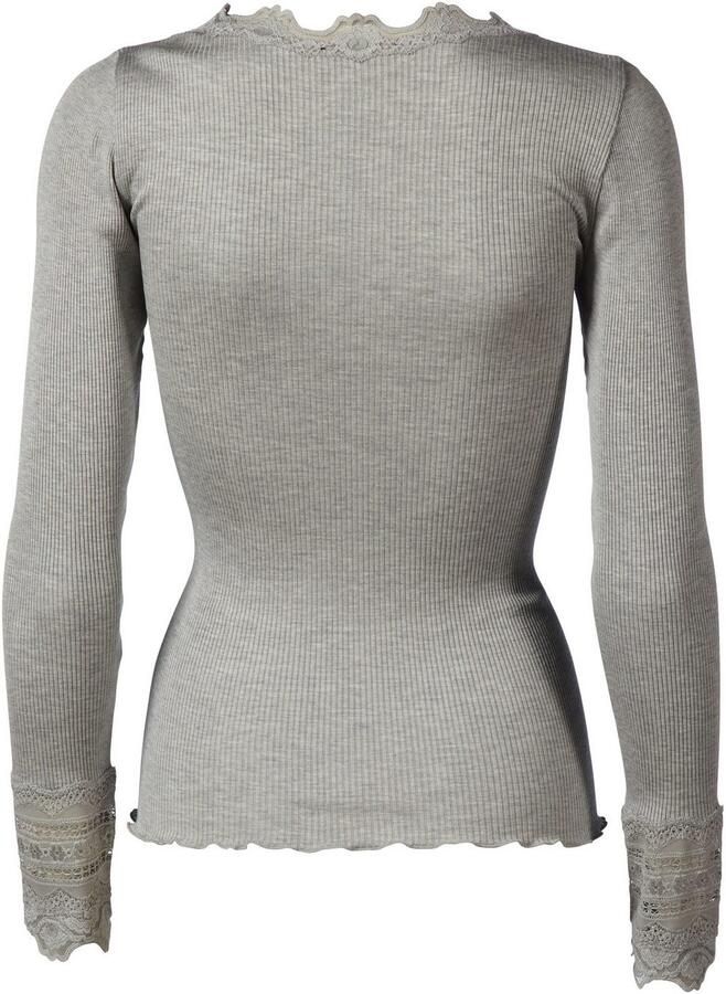 Rosemunde Shirt met lange mouwen Benita Silk Blouse Lange mouw met kant vrouwelijk comfortabel Zijde- Katoenmix - Foto 4