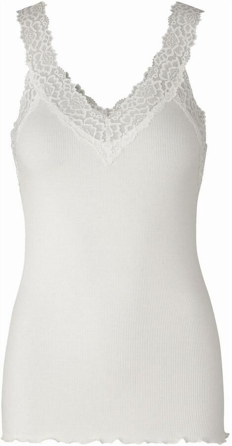 Rosemunde Shirt voor eronder Bernardine Organic Cotton Top Vintage-kantenrand aan de V-hals brede bandjes vrouwelijk - Foto 6