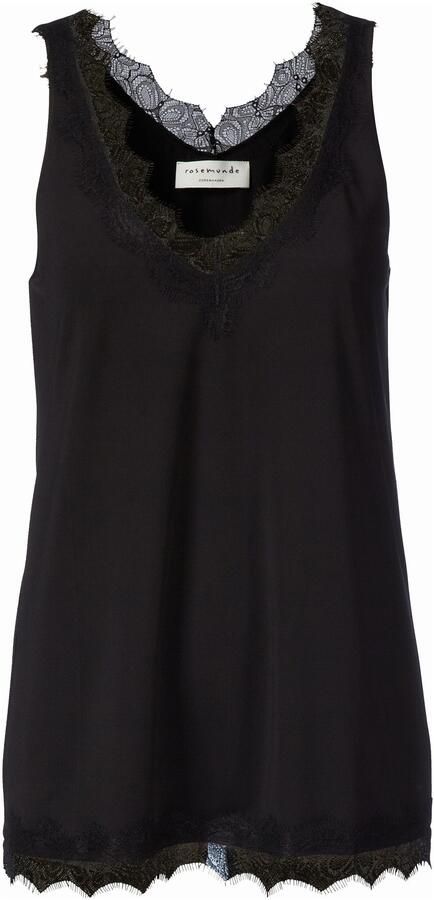 Rosemunde Shirt voor eronder Billie Tank Top Vintage-kantenrand aan V- hals en zoom - Foto 3