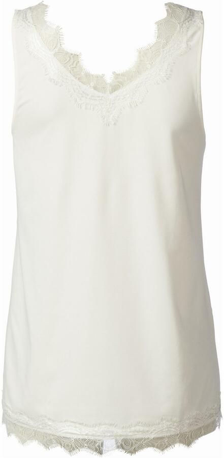 Rosemunde Shirt voor eronder Billie Tank Top Vintage-kantenrand aan V- hals en zoom - Foto 3