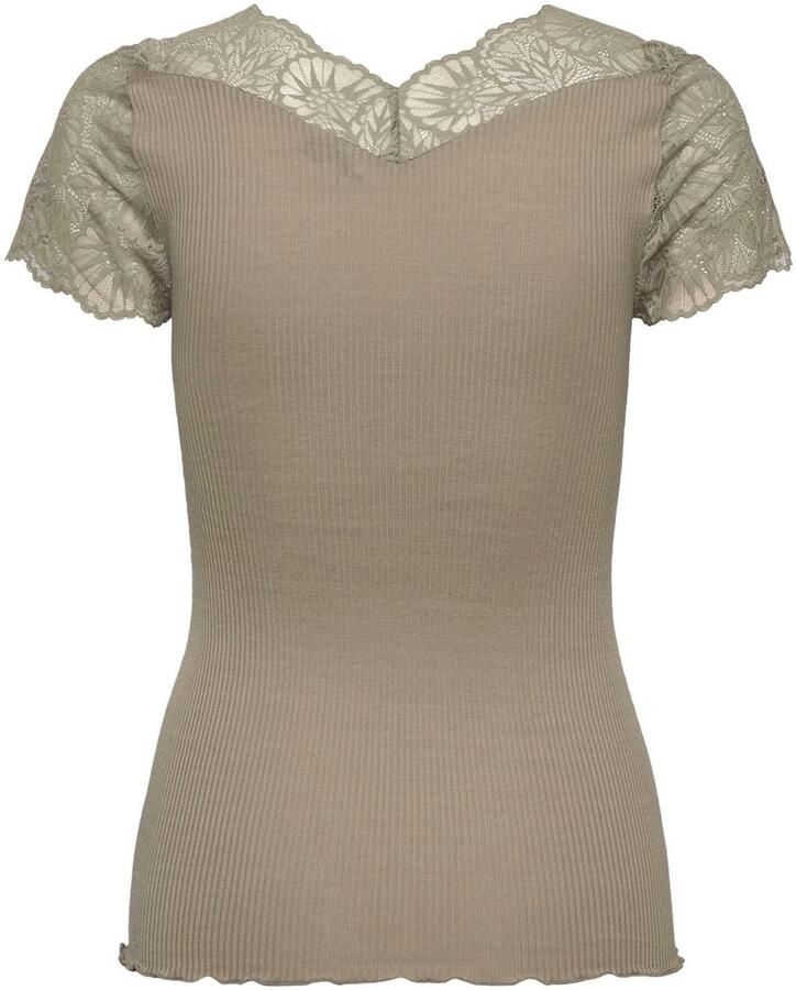 Rosemunde Tanktop Babette Silk Top Vintage-kantenrand brede bandjes vrouwelijk comfortabel zijdemix