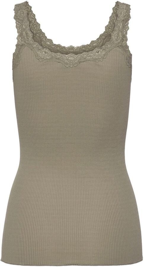 Rosemunde Tanktop Babette Silk Top omgekeerde vintage-kantenrand vrouwelijk comfortabel zijdemix - Foto 6