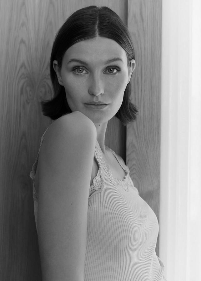 Rosemunde Tanktop Babette Silk Top omgekeerde vintage-kantenrand vrouwelijk comfortabel zijdemix - Foto 3