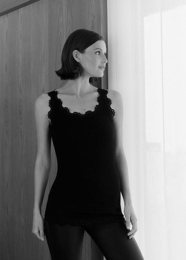 Rosemunde Tanktop Babette Silk Top Vintage-kantenrand brede bandjes vrouwelijk comfortabel zijdemix - Foto 2