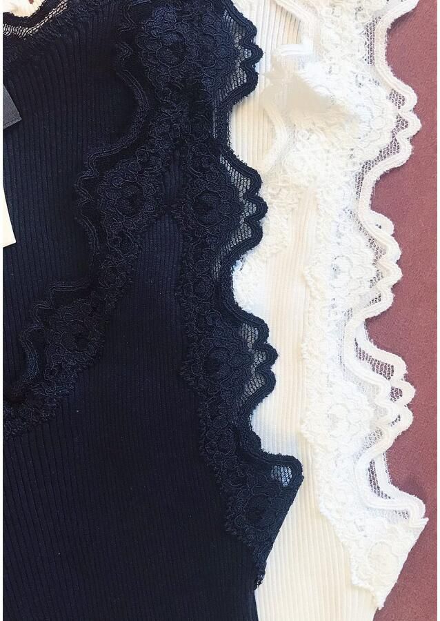 Rosemunde Tanktop Babette Silk Top Vintage-kantenrand brede bandjes vrouwelijk comfortabel zijdemix - Foto 4