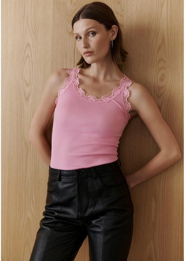 Rosemunde Tanktop Babette Silk Top Vintage-kantenrand brede bandjes vrouwelijk comfortabel zijdemix - Foto 2