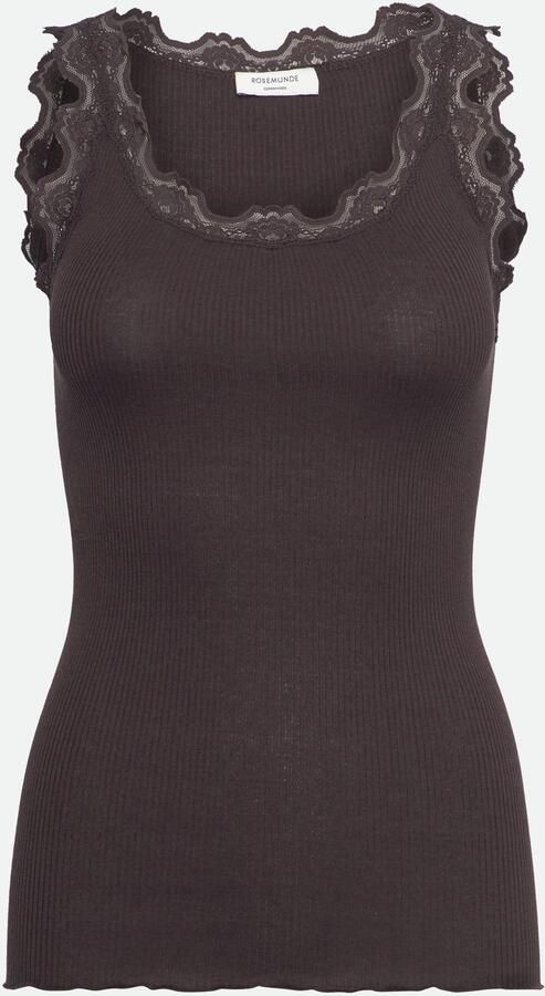 Rosemunde Tanktop Babette Silk Top Vintage-kantenrand brede bandjes vrouwelijk comfortabel zijdemix - Foto 5