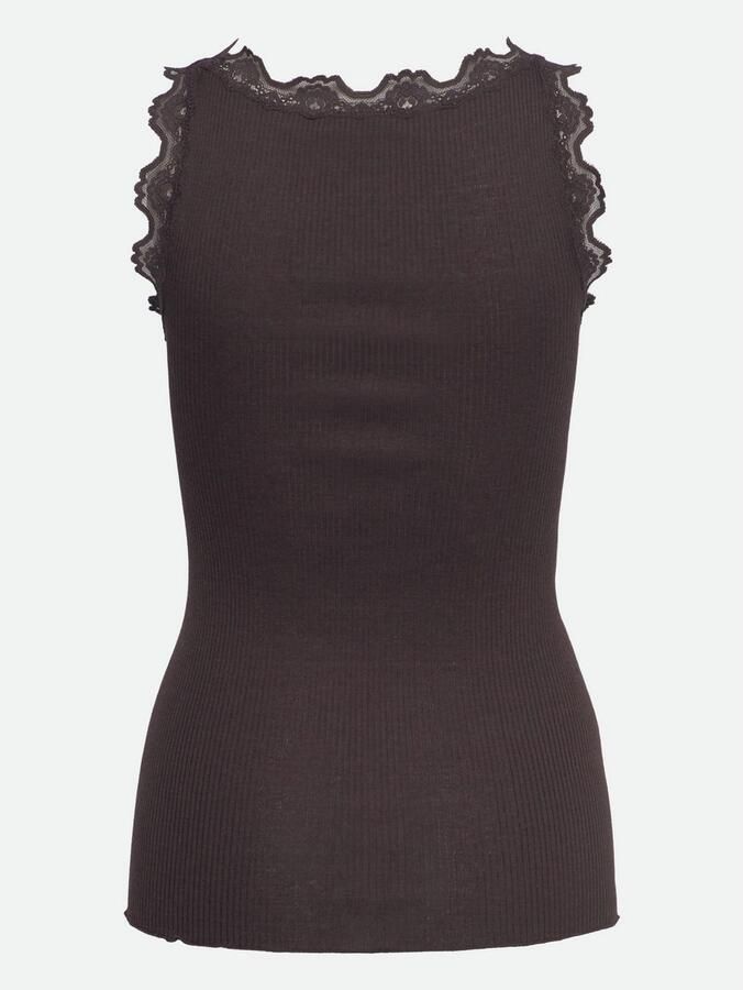 Rosemunde Tanktop Babette Silk Top Vintage-kantenrand brede bandjes vrouwelijk comfortabel zijdemix - Foto 2