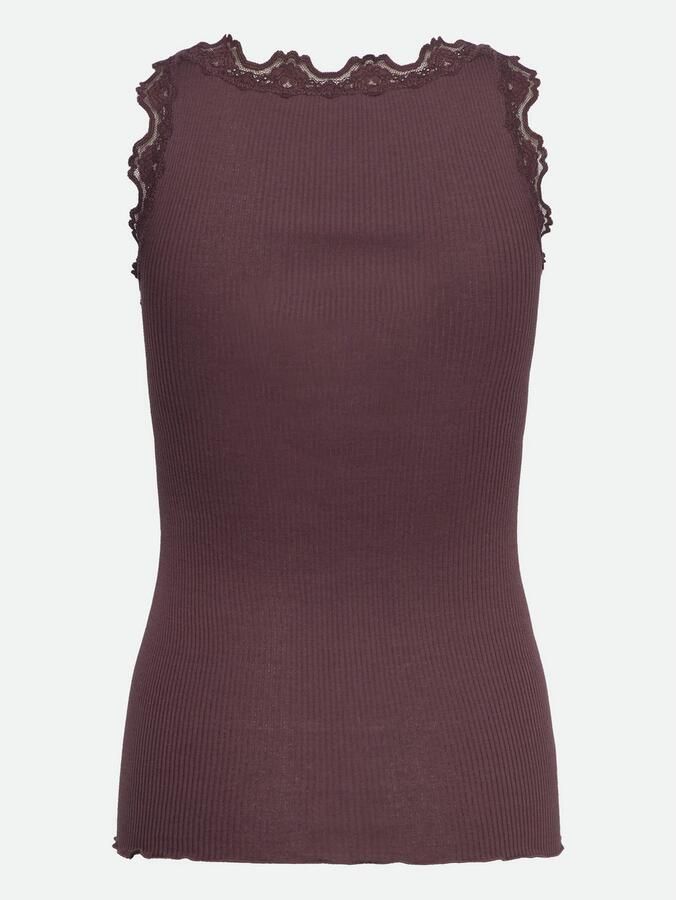 Rosemunde Tanktop Babette Silk Top Vintage-kantenrand brede bandjes vrouwelijk comfortabel zijdemix - Foto 2