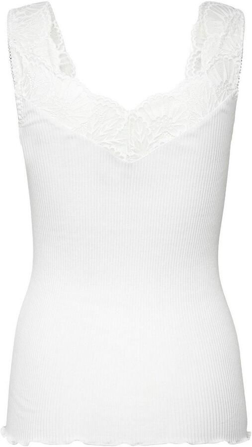 Rosemunde Tanktop Vintage-kantenrand vrouwelijk comfortabel zonder mouwen zijdemix - Foto 3