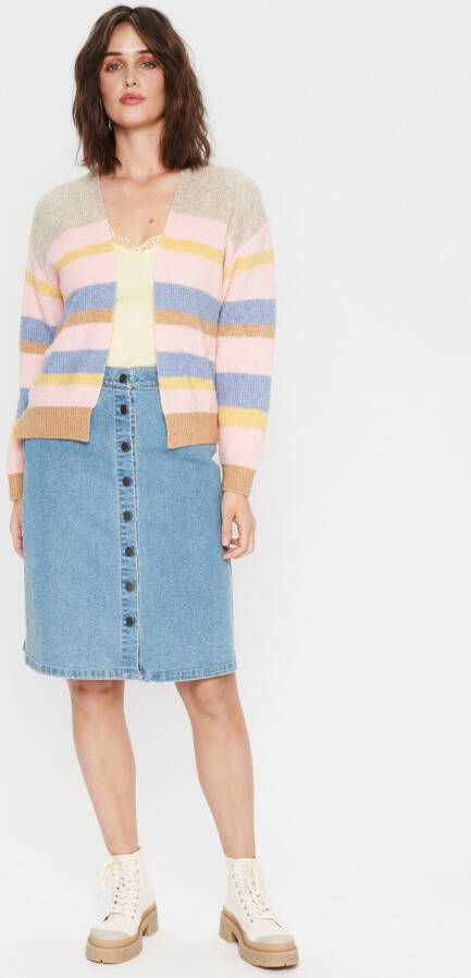Saint Tropez Cardigan SZ-MAGNOLIA CARDIGAN Colourblocking in pasteltinten