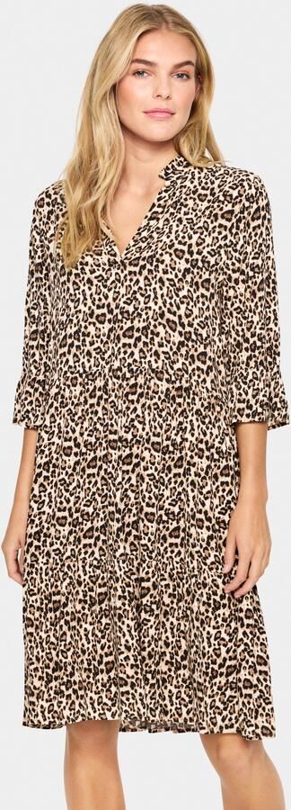 Saint Tropez Blousejurk EdaSZ dress Zomerkleid tuniekakleid met volant en 3 4 mouw - Foto 5