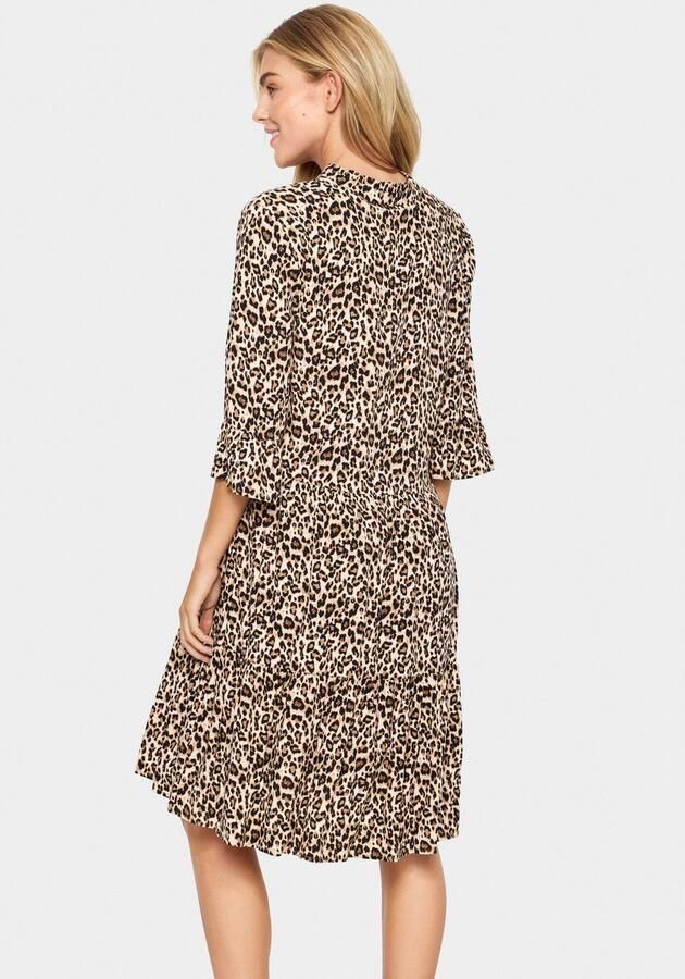 Saint Tropez Blousejurk EdaSZ dress Zomerkleid tuniekakleid met volant en 3 4 mouw - Foto 2