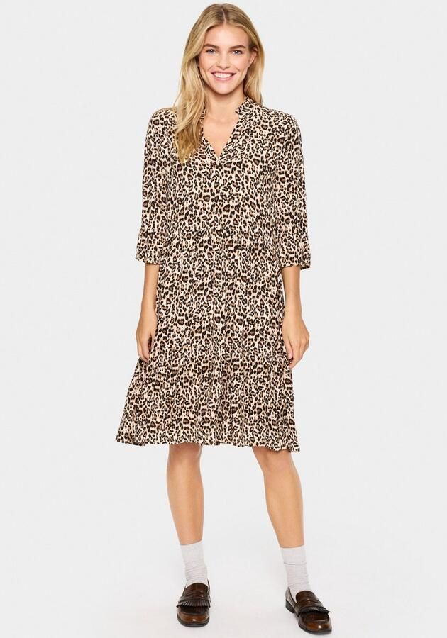 Saint Tropez Blousejurk EdaSZ dress Zomerkleid tuniekakleid met volant en 3 4 mouw - Foto 3