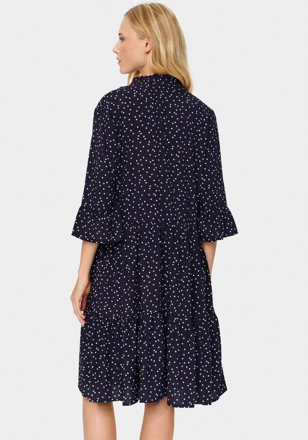 Saint Tropez Blousejurk EdaSZ dress Zomerkleid tuniekakleid met volant en 3 4 mouw - Foto 2