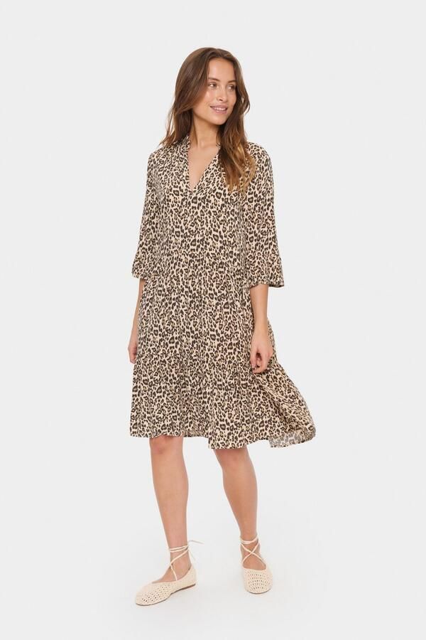 Saint Tropez Blousejurk EdaSZ dress Zomerkleid tuniekakleid met volant en 3 4 mouw - Foto 3