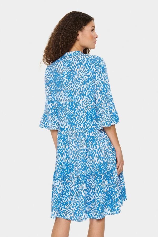 Saint Tropez Blousejurk EdaSZ dress Zomerkleid tuniekakleid met volant en 3 4 mouw - Foto 2