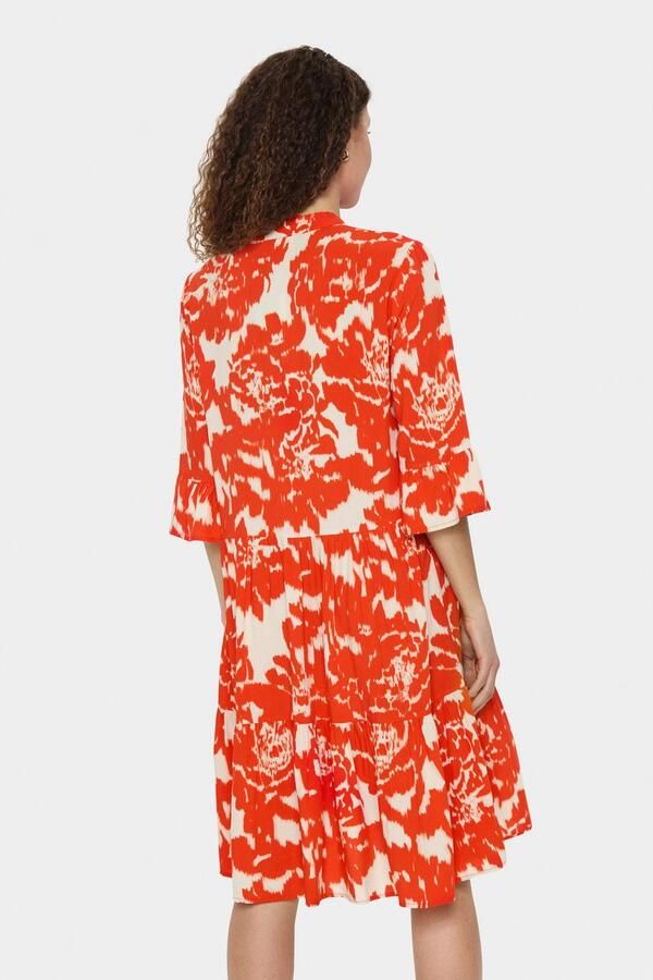 Saint Tropez Blousejurk EdaSZ dress Zomerkleid tuniekakleid met volant en 3 4 mouw - Foto 2