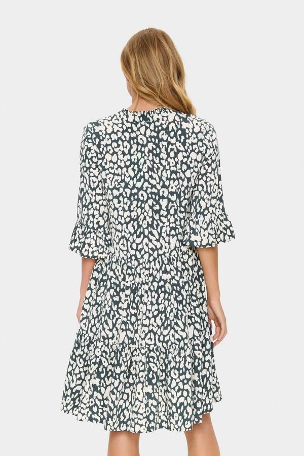 Saint Tropez Blousejurk EdaSZ dress Zomerkleid tuniekakleid met volant en 3 4 mouw - Foto 2