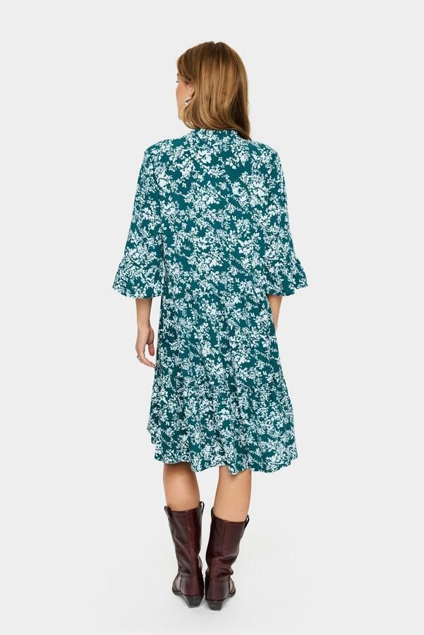 Saint Tropez Blousejurk EdaSZ dress Zomerkleid tuniekakleid met volant en 3 4 mouw - Foto 2