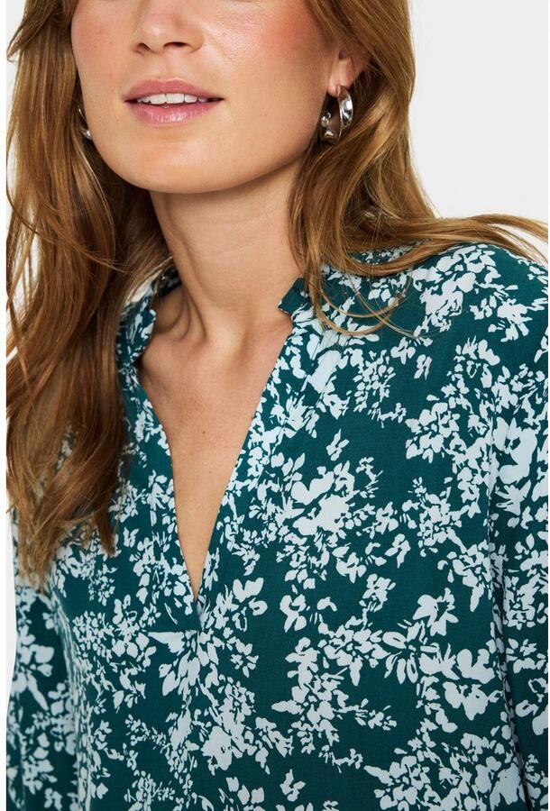 Saint Tropez Blousejurk EdaSZ dress Zomerkleid tuniekakleid met volant en 3 4 mouw