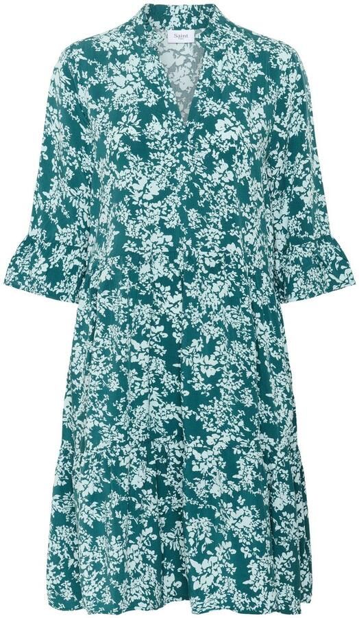 Saint Tropez Blousejurk EdaSZ dress Zomerkleid tuniekakleid met volant en 3 4 mouw - Foto 4