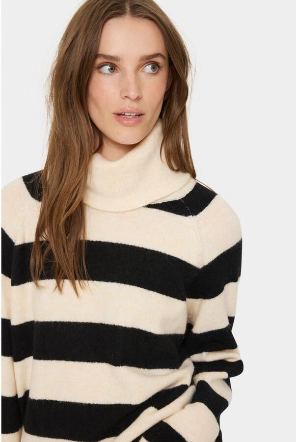 Saint Tropez Gestreepte Rollneck Pullover Trui Multicolor Dames