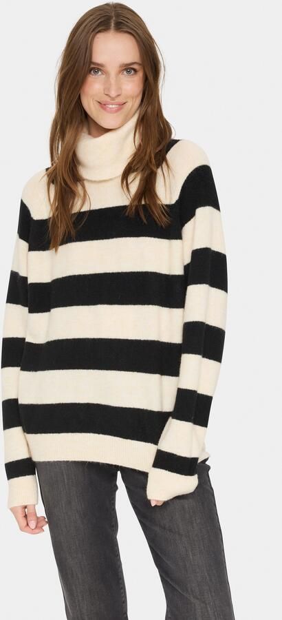 Saint Tropez Gestreepte Rollneck Pullover Trui Multicolor Dames - Foto 4