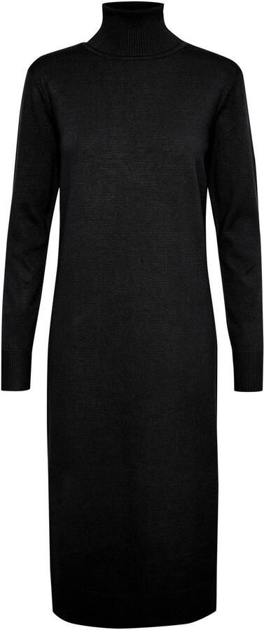 Saint Tropez Zachte Gebreide Coltrui Lange Jurk Black Dames - Foto 4