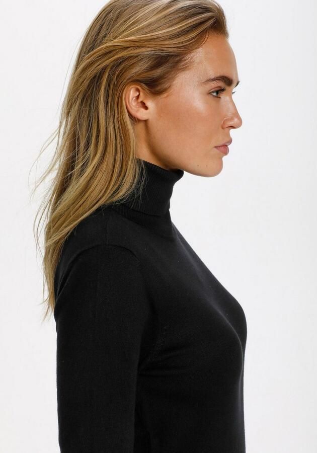 Saint Tropez Stijlvolle Gebreide Rolkraag Jurk in Zwart Black Dames - Foto 2