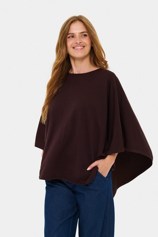 Saint Tropez Gebreide poncho BilliSZ Poncho Loose fit viscosemix - Foto 4