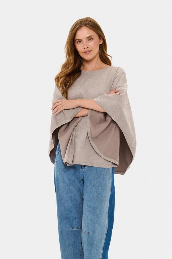 Saint Tropez Gebreide poncho BilliSZ Poncho Loose fit viscosemix - Foto 4