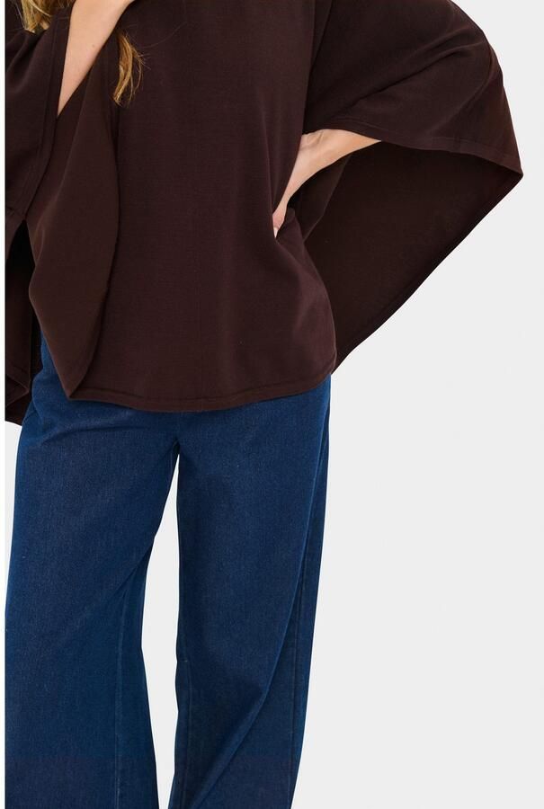 Saint Tropez Gebreide poncho BilliSZ Poncho Loose fit viscosemix