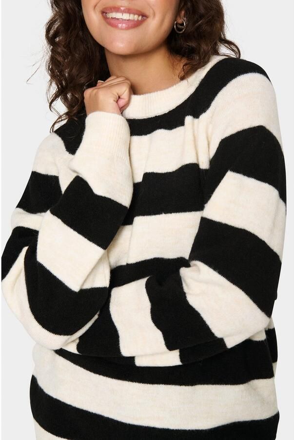 Saint Tropez Ice Black Stripe Gebreide Trui Multicolor Dames - Foto 2