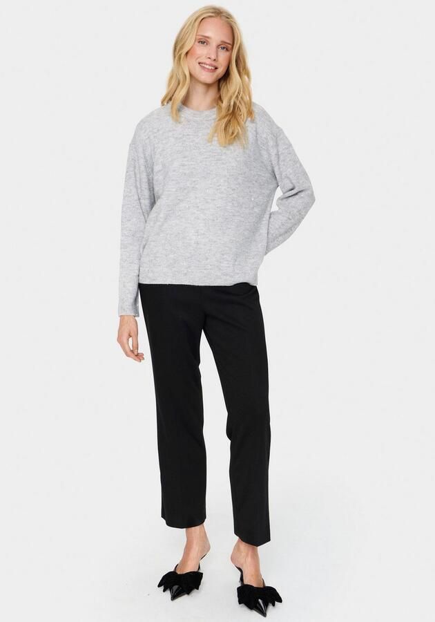 Saint Tropez Gebreide trui HayaSZ Pullover met glittereffect - Foto 3