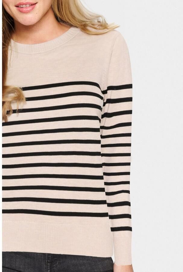 Saint Tropez Gestreepte Pullover Trui Grijs Morn Gray Dames