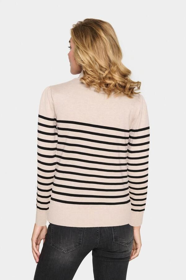 Saint Tropez Gestreepte Pullover Trui Grijs Morn Gray Dames - Foto 2