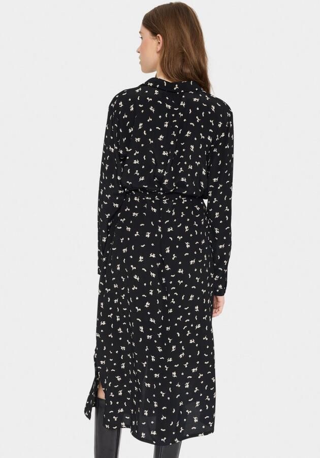 Saint Tropez Gedrukte Lange Mouw Jurk Black Ice Iris Black Dames - Foto 4