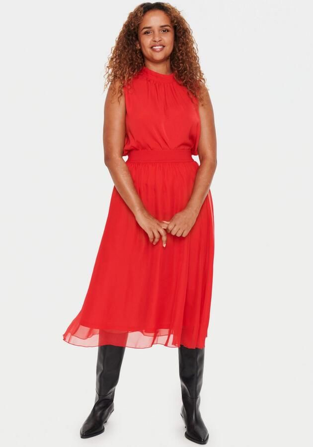 Saint Tropez Midirok CoralSZ Skirt gemaakt van chiffon - Foto 3