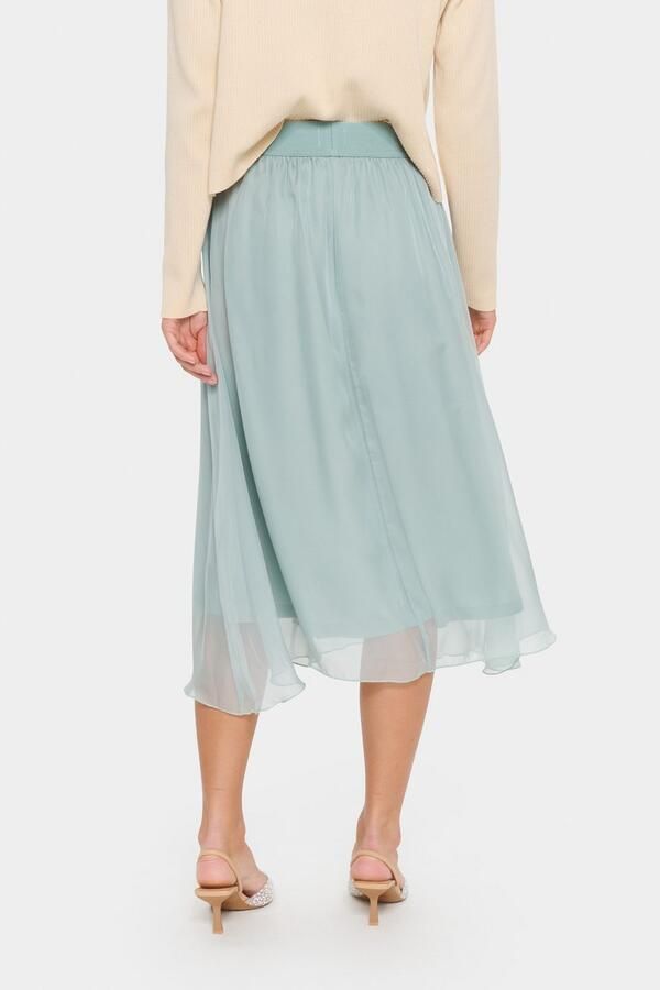 Saint Tropez Midirok CoralSZ Skirt gemaakt van chiffon - Foto 5