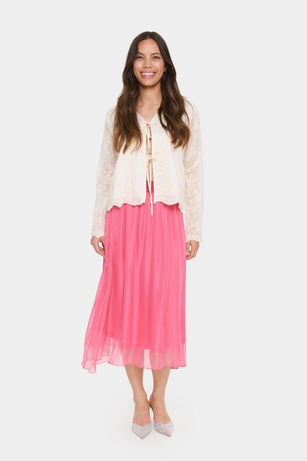 Saint Tropez Midirok CoralSZ Skirt gemaakt van chiffon - Foto 3